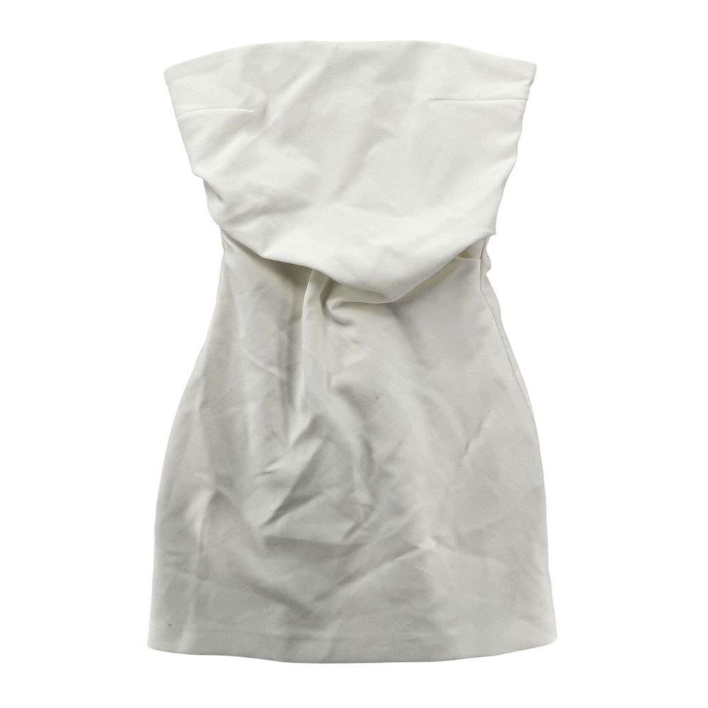 Zara Womens XS White Strapless Fitted Mini Dress Elegant Party Tube 3180/332/250